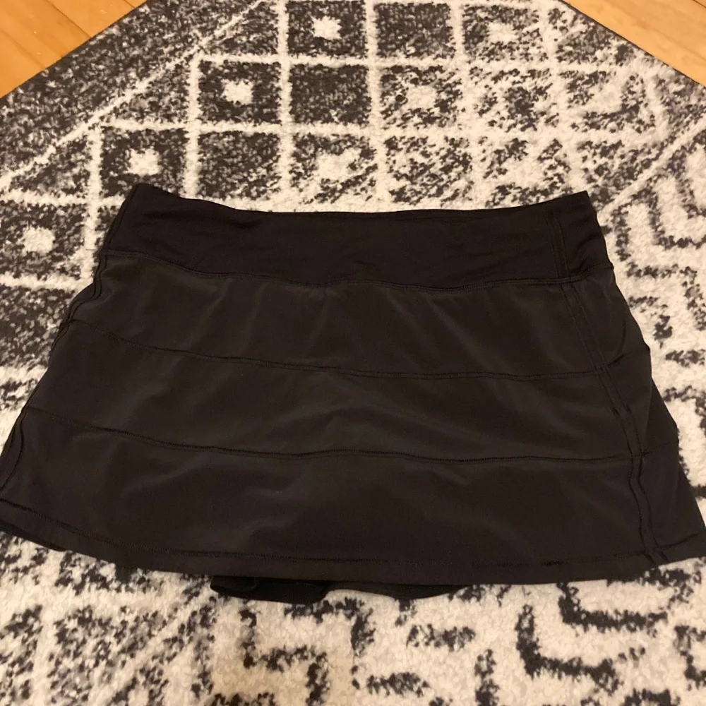 Lululemon Pace Rival Skirt Skort Sz 10 Black Pickleball Tennis Golf Hiking EUC - Picture 4 of 13